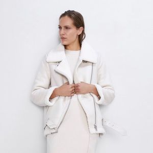 Double Faced Biker Jacket (Ecru)